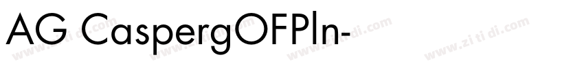 AG CaspergOFPln字体转换